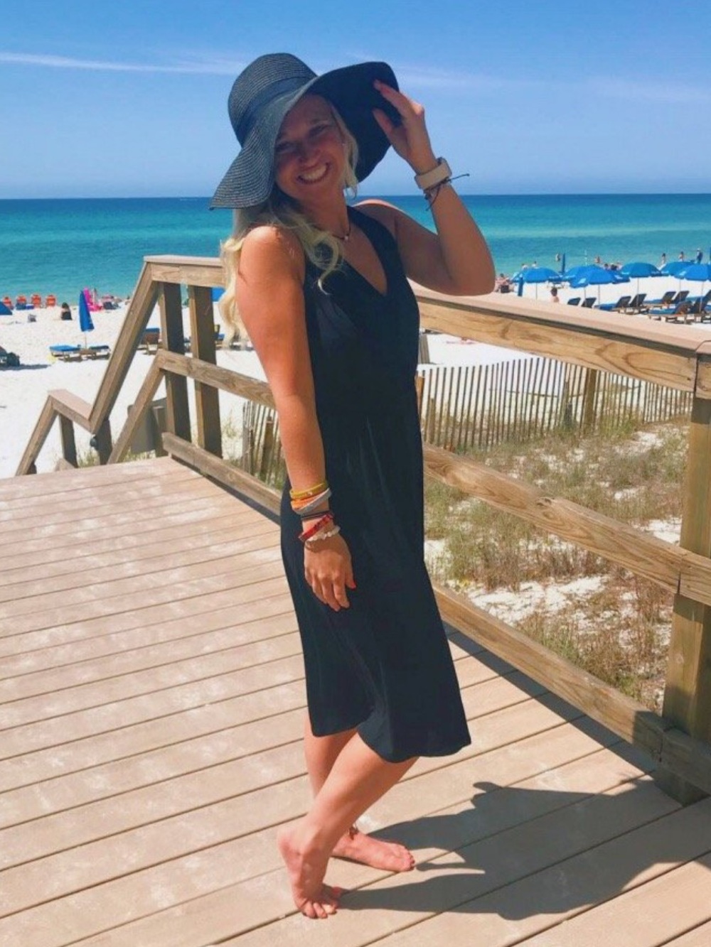CAbi Black Sleeveless Midi Dress